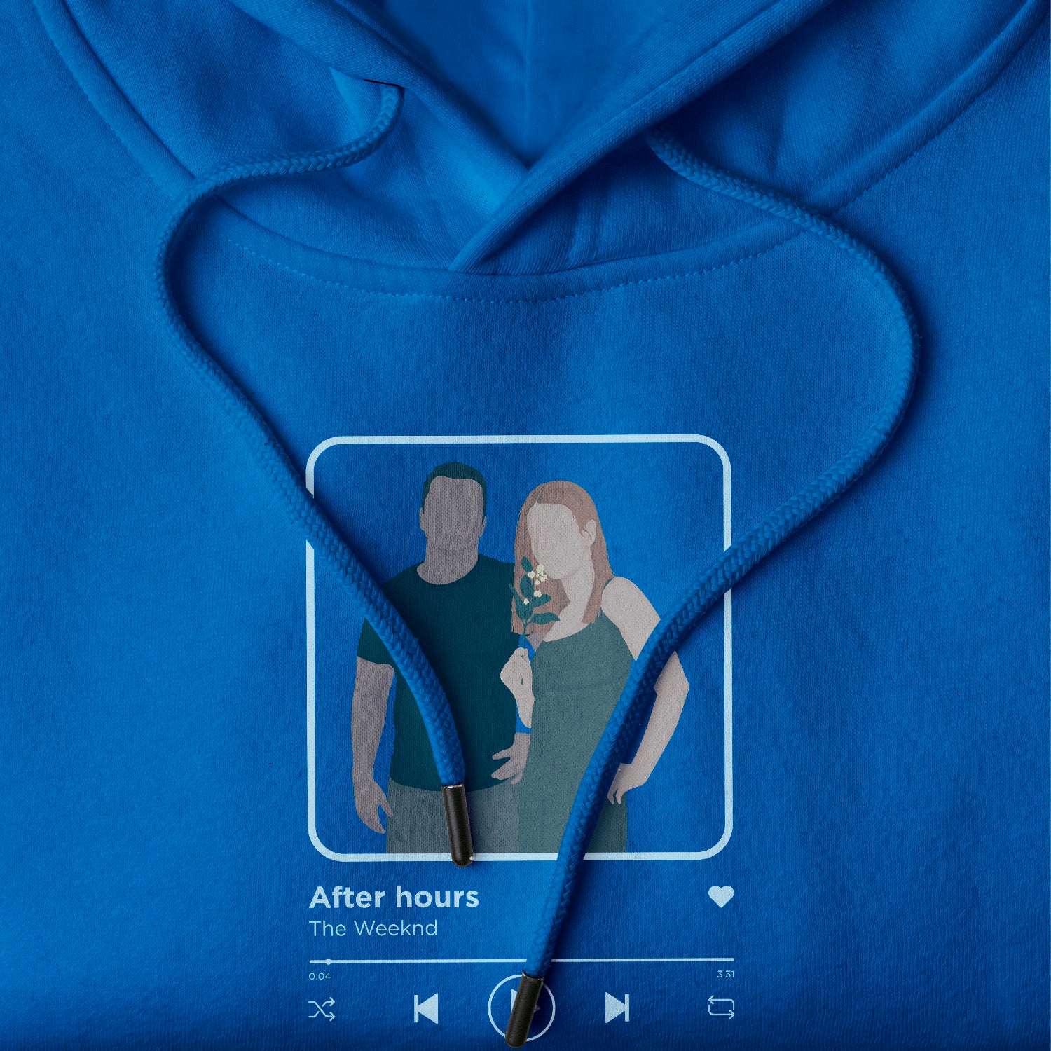 Personalized Hoodie Sweatshirt Spotify Music Song With Illustration