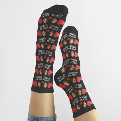 Personalized Husband Photo Socks