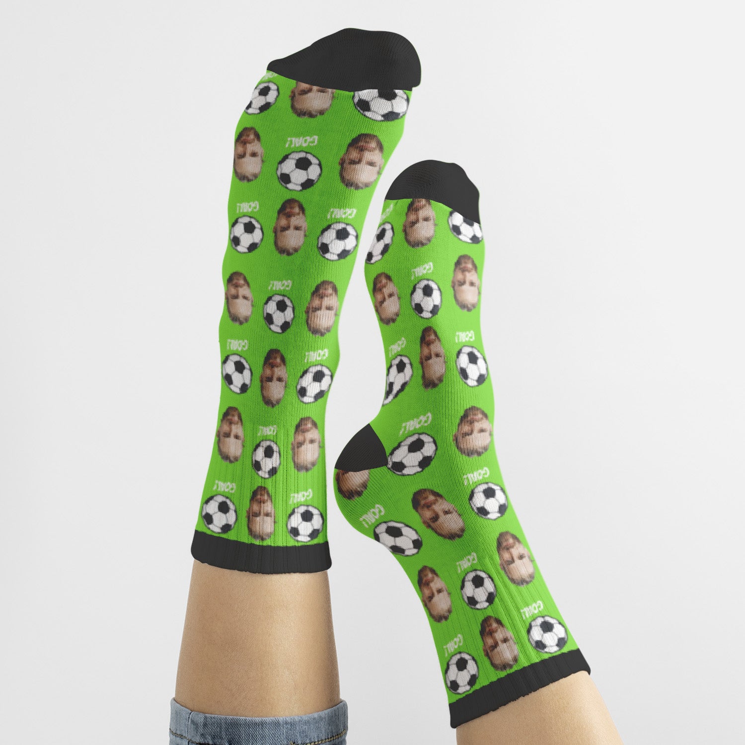 Personalized Football Photo Socks
