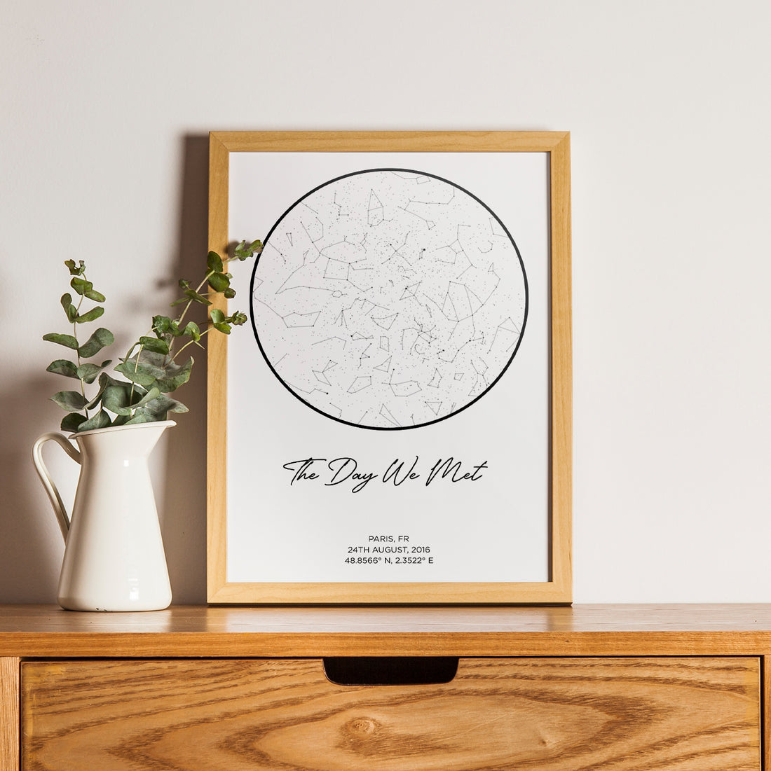 Star Map Personalized Poster With Message And Coordinates