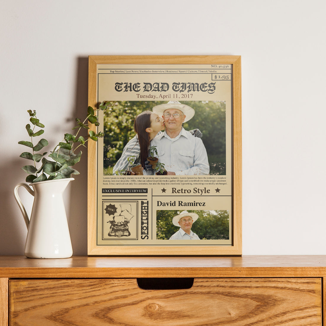 Personalized Birhtday Newspaper Poster With Photo