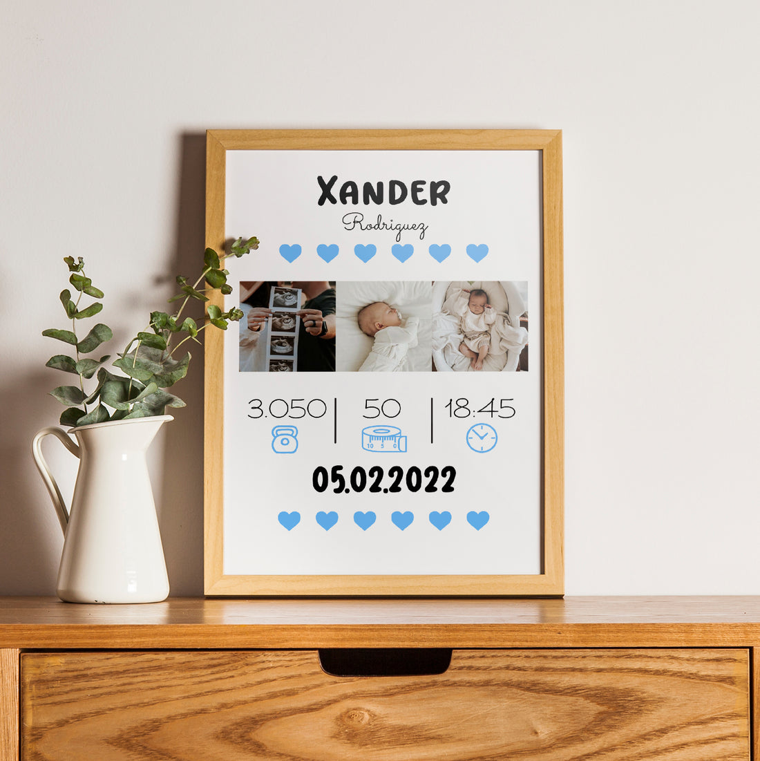 Newborn Personalized Poster With Photos