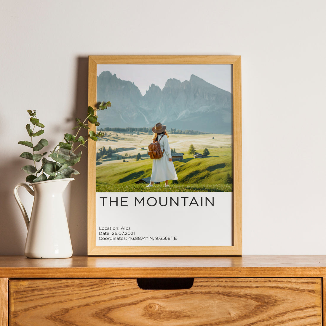 Cinematic Personalized Poster With Photo And Coordinates