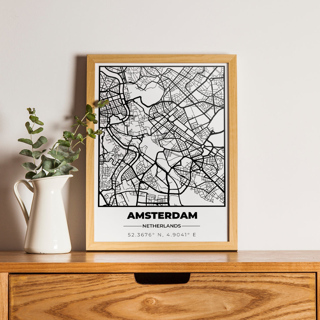 Custom City Map Poster With Coordinates