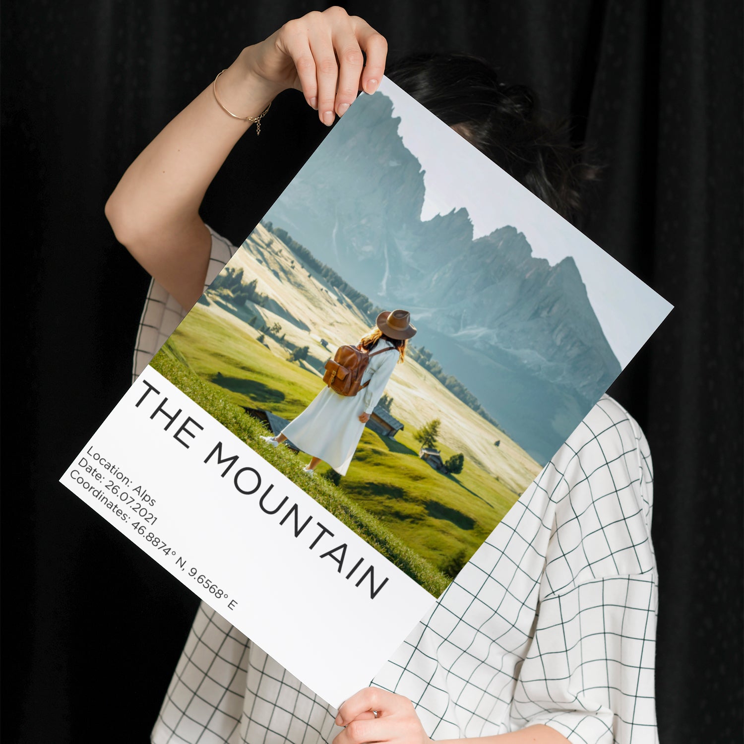 Cinematic Personalized Poster With Photo And Coordinates