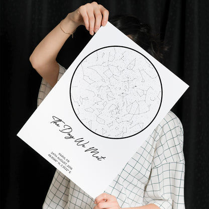 Star Map Personalized Poster With Message And Coordinates