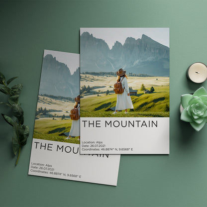 Cinematic Personalized Poster With Photo And Coordinates