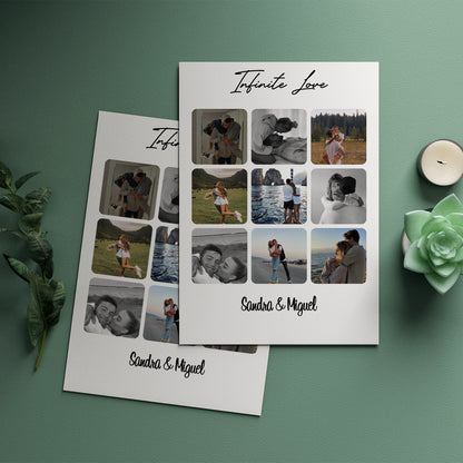 Photo Grid Personalized Poster With Names