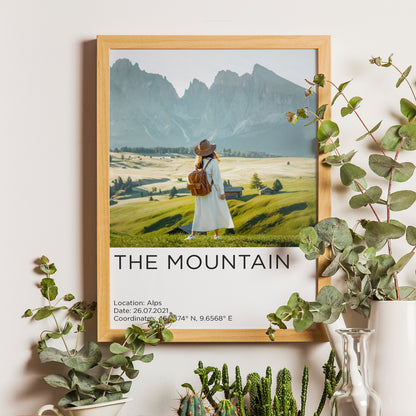 Cinematic Personalized Poster With Photo And Coordinates