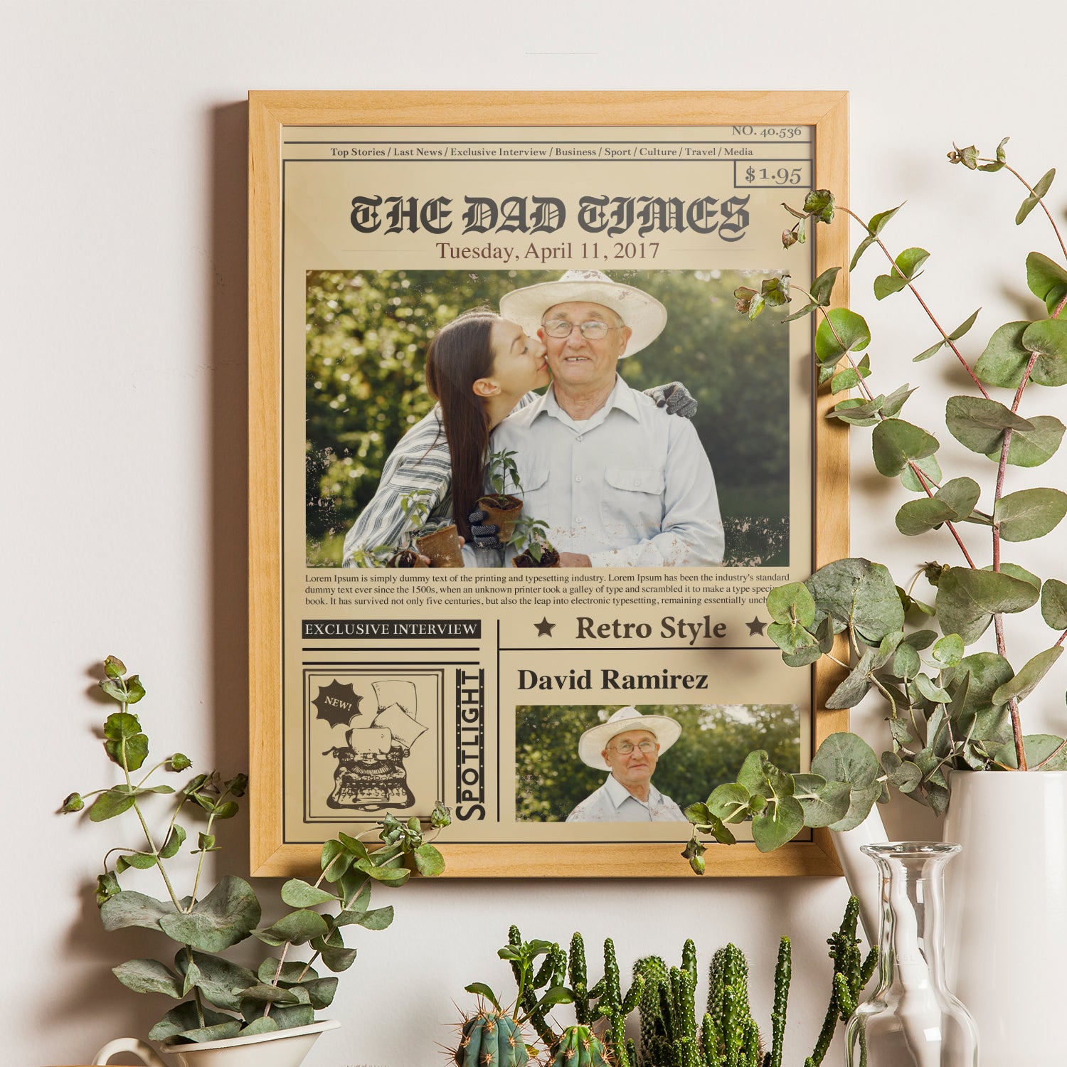 Personalized Birhtday Newspaper Poster With Photo