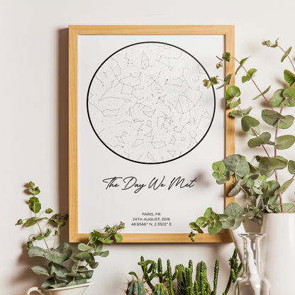 Star Map Personalized Poster With Message And Coordinates