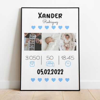 Newborn Personalized Poster With Photos