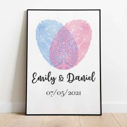 Persanolized Poster With Fingerprints And Names