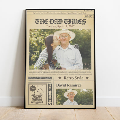 Personalized Birhtday Newspaper Poster With Photo