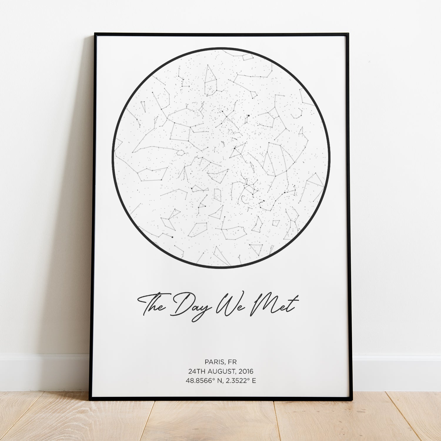 Star Map Personalized Poster With Message And Coordinates