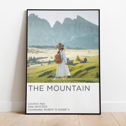 Cinematic Personalized Poster With Photo And Coordinates