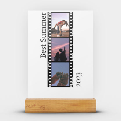 Personalized Transparent Plaque Photo Reel with Photos