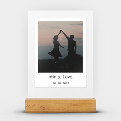 Personalized Transparent Plaque with Polaroid Photo