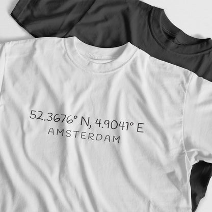Custom T-shirt With Coordinates And City
