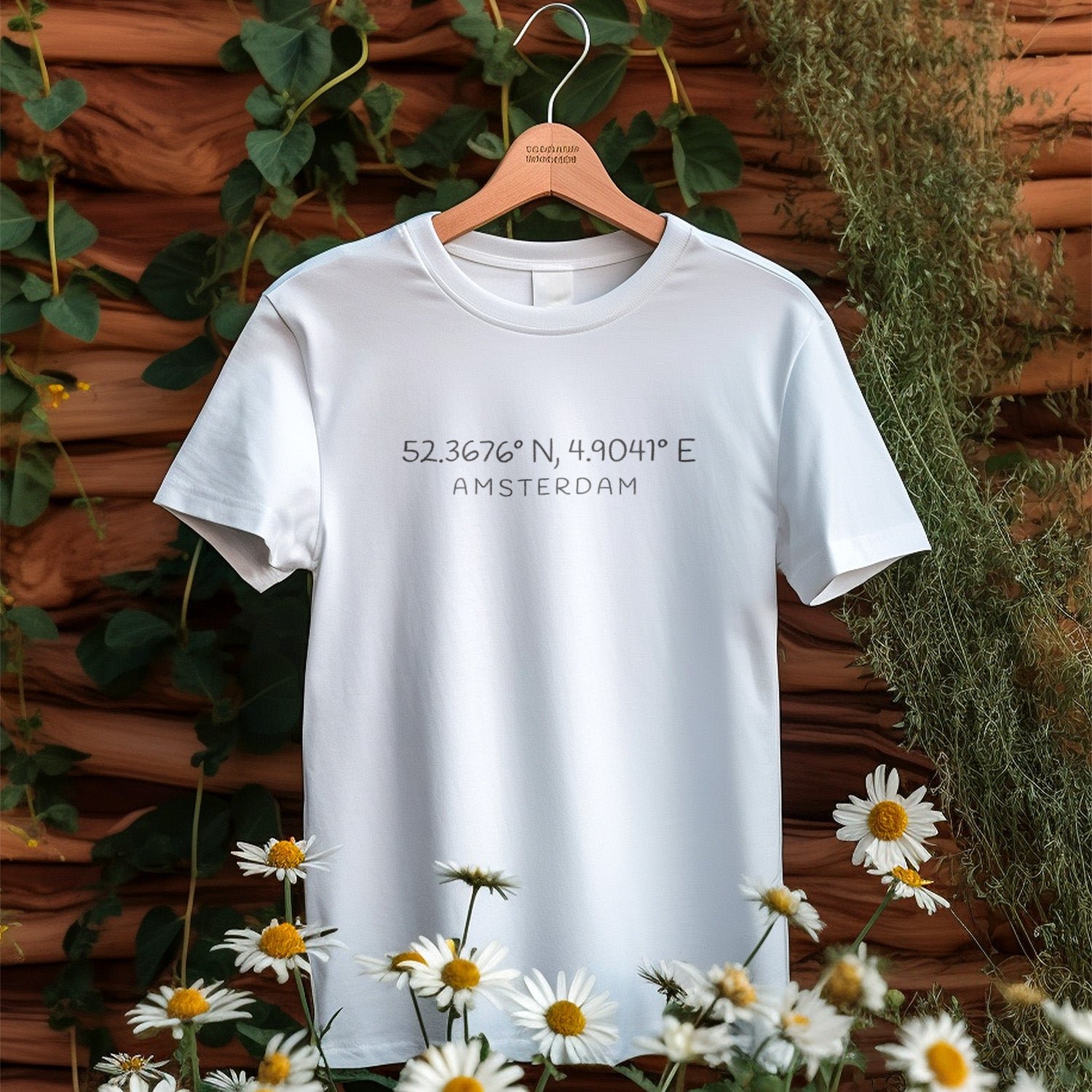 Custom T-shirt With Coordinates And City