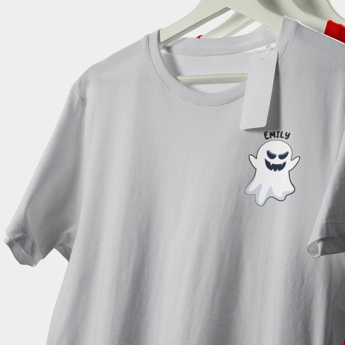 Personalized T-Shirt With Name And Ghost Cartoon