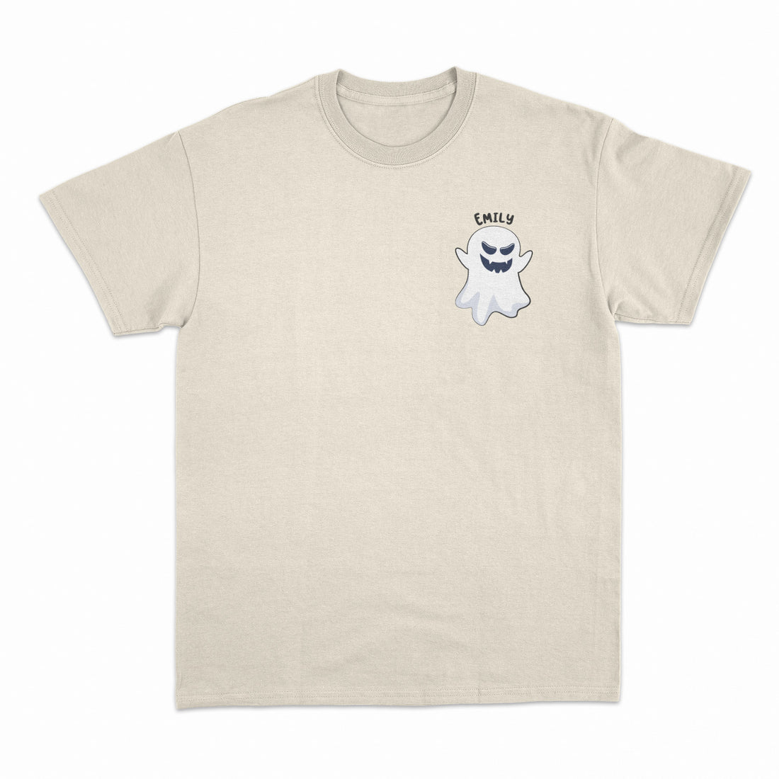 Personalized T-Shirt With Name And Ghost Cartoon