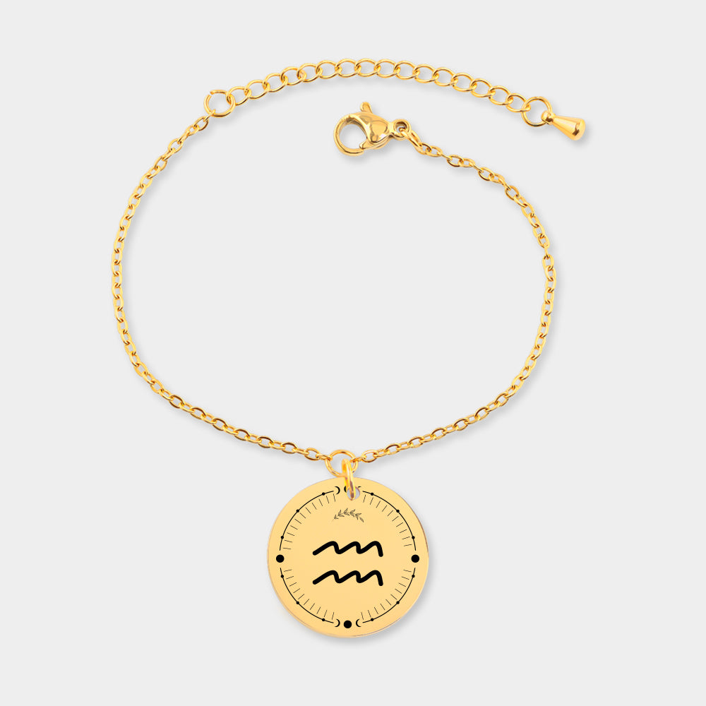 Personalized Zodiac Bracelet Aquarius