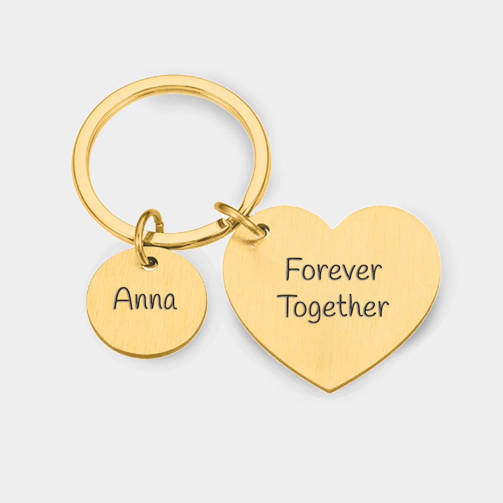 Personalized Keychain Heart with Message