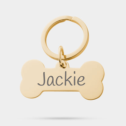 Personalized Engraved Dog Bone Keychain