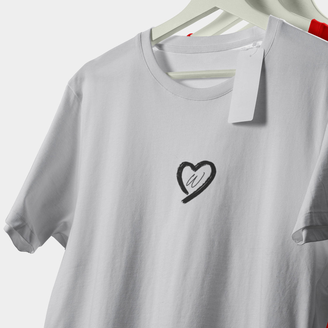 Personalized T-Shirt For Couples Initial With Heart