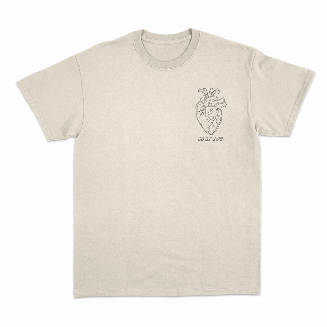 Personalized T-Shirt Heart Puzzle Illustration With Date