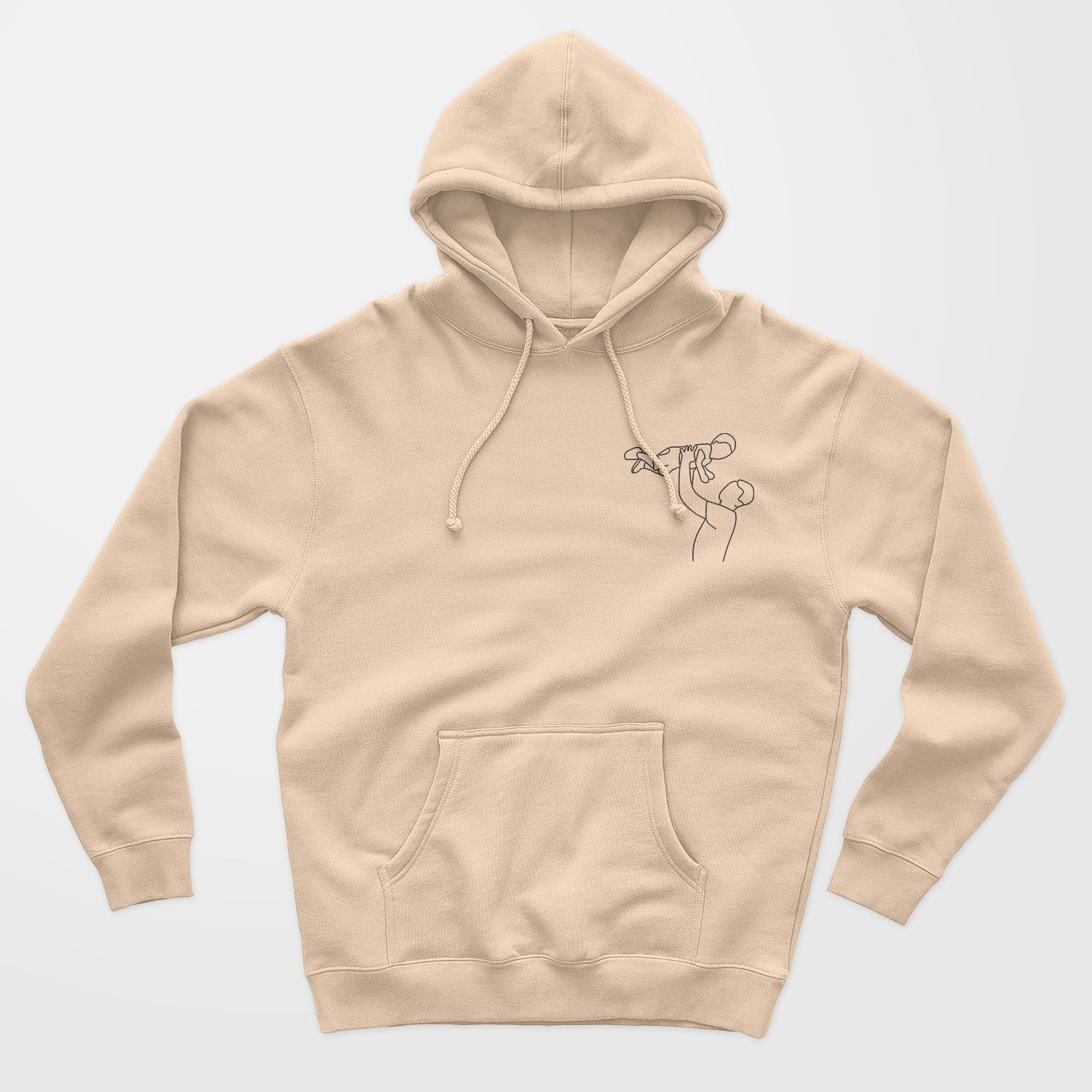 Personalized Hoodie Embroidered Line Art