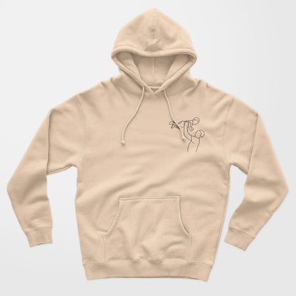 Personalized Hoodie Embroidered Line Art