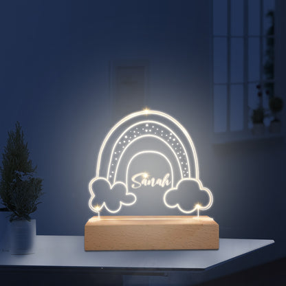 Personalized LED Cloud Lamp Kids Night Light With Name