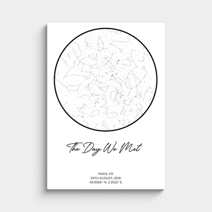 Star Map Personalized Poster With Message And Coordinates