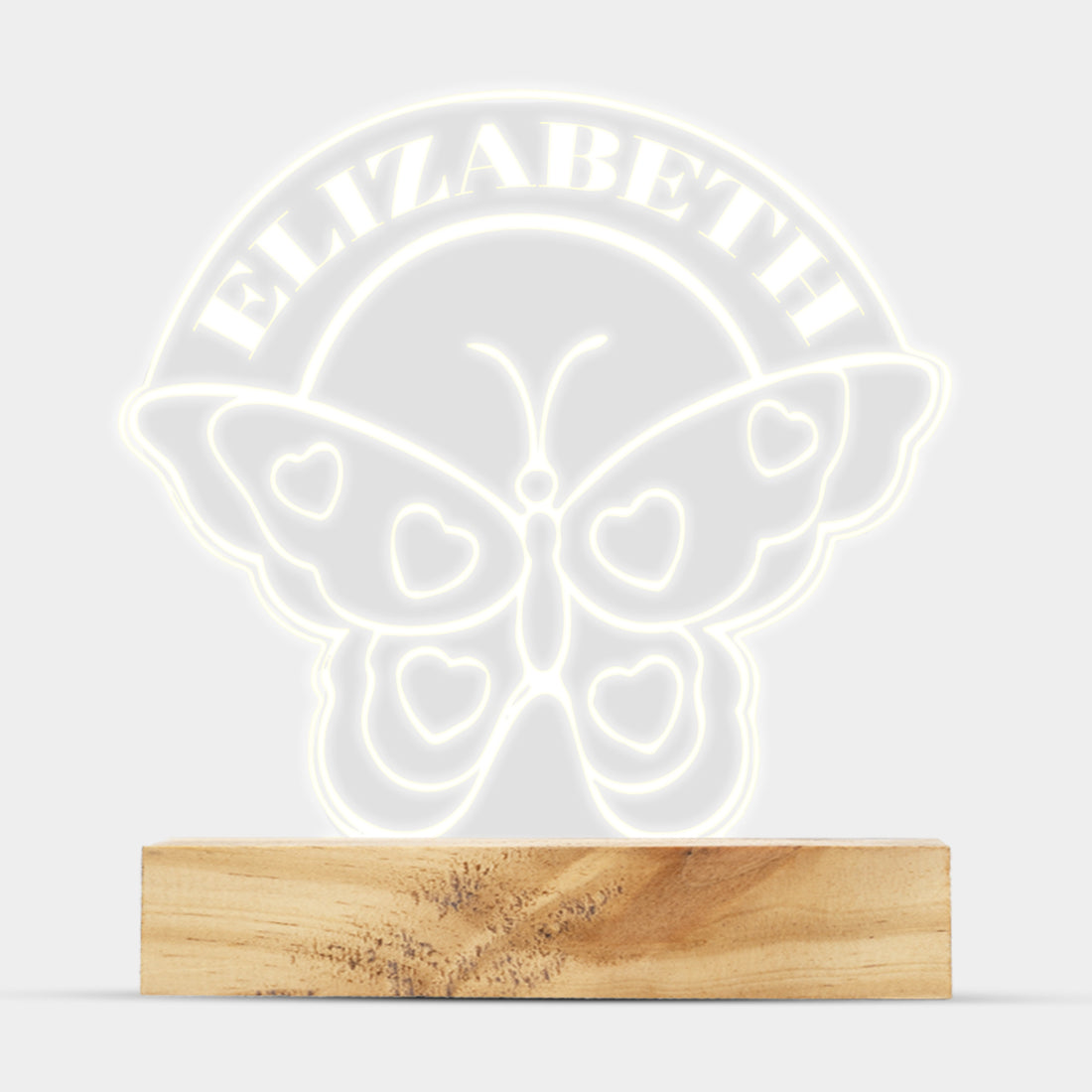 Personalized LED Butterfly Lamp Kids Night Light With Name
