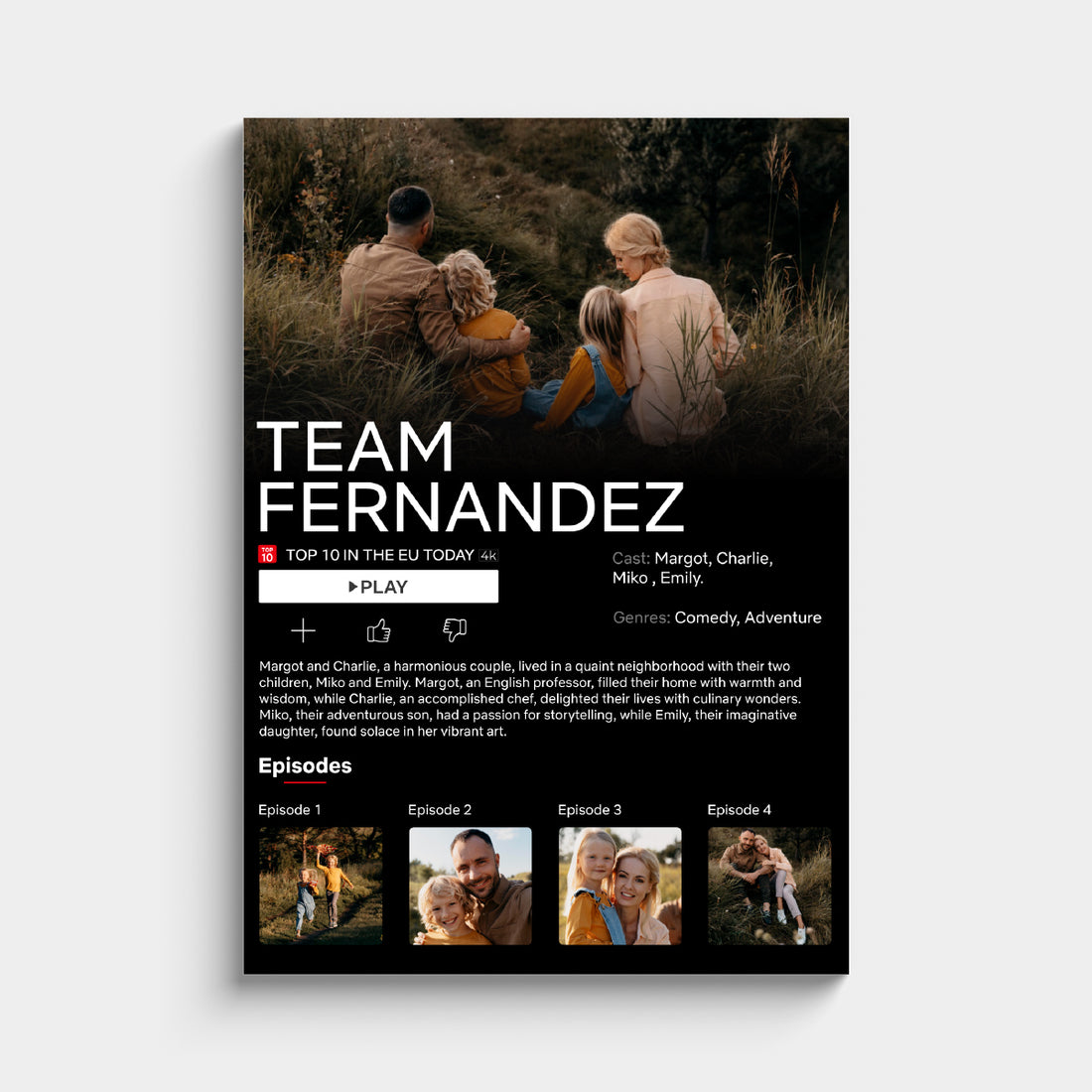 Netflix Style Personalized Poster With Photos