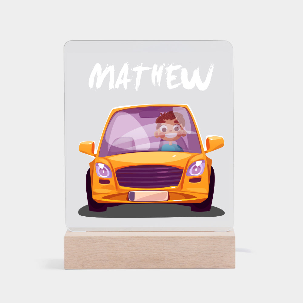 Personalized LED Car Lamp Kids Night Light With Name