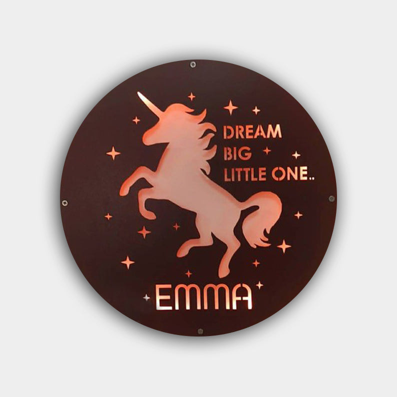 Personalized LED Unicorn Lamp Kids Night Light With Name And Message