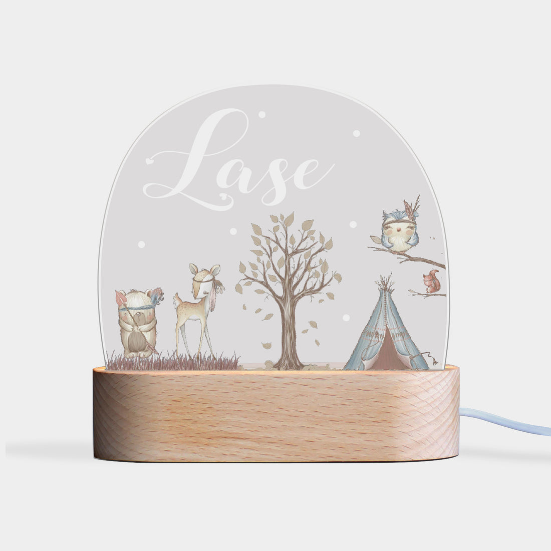 Personalized LED Nature Landscape Lamp Kids Night Light With Name