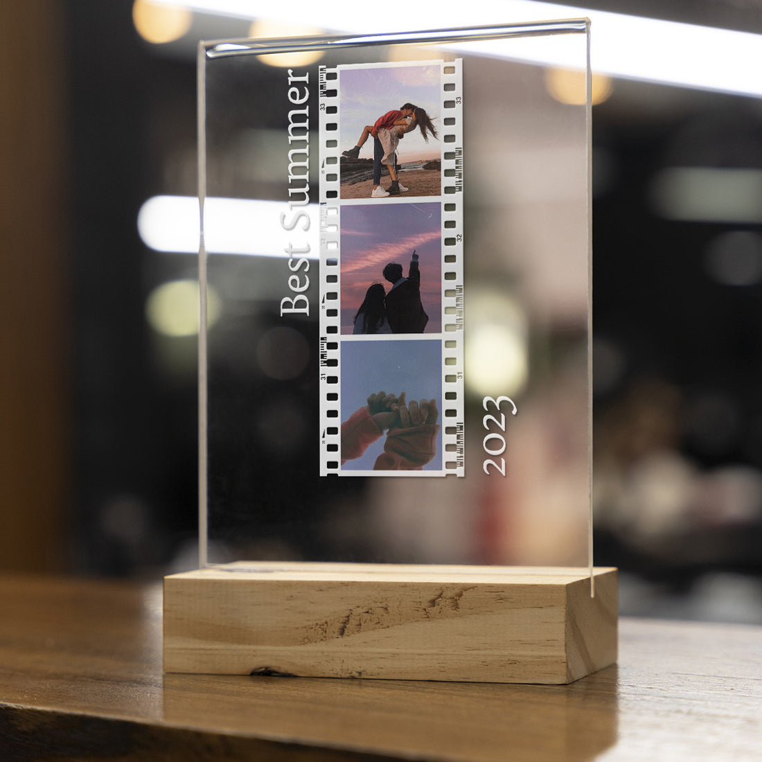 Personalized Transparent Plaque Photo Reel with Photos