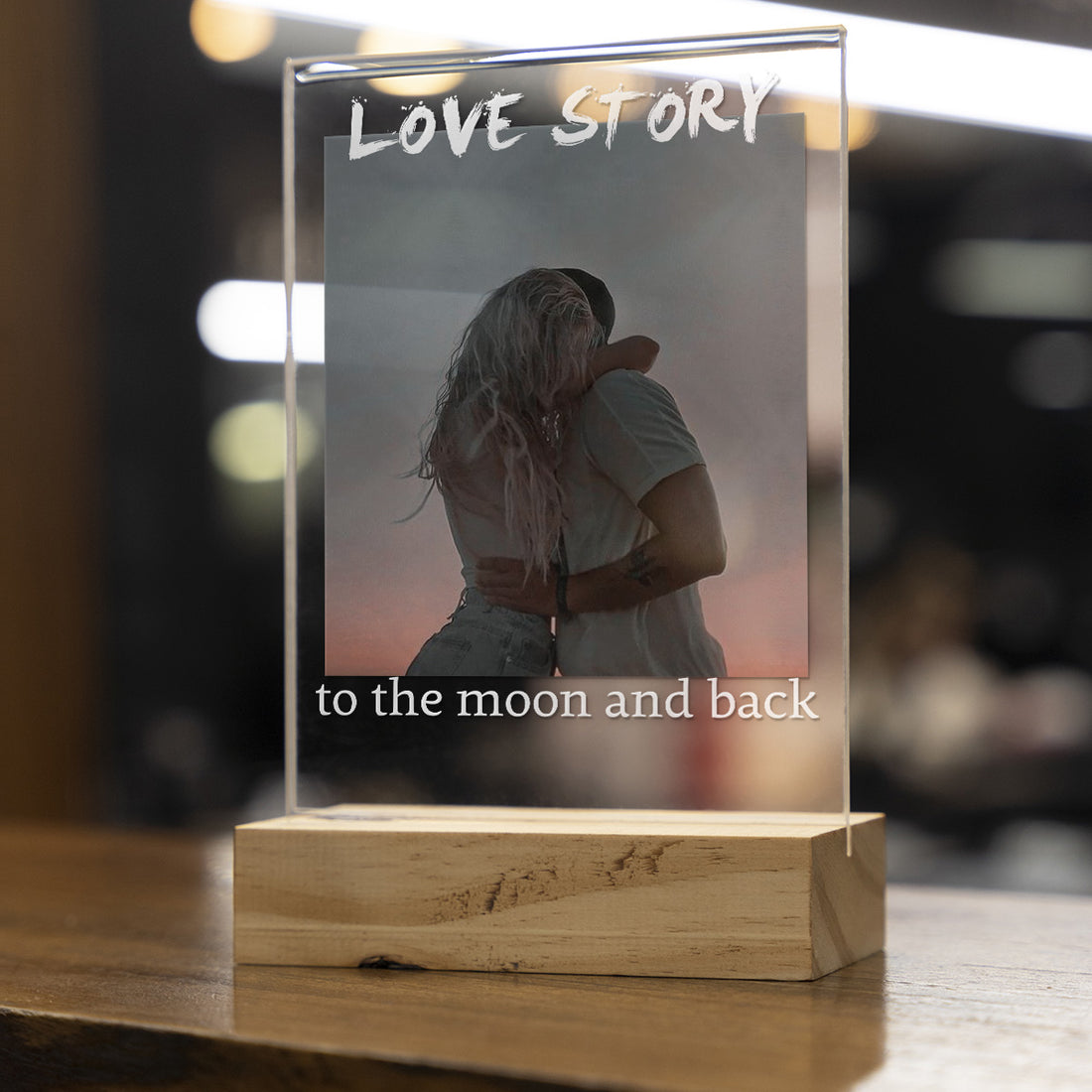 Personalized Transparent Plaque with Photo and Text