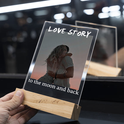 Personalized Transparent Plaque with Photo and Text