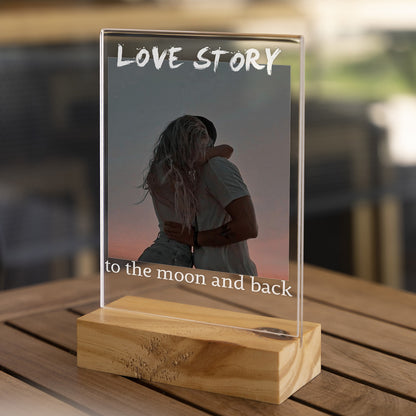 Personalized Transparent Plaque with Photo and Text