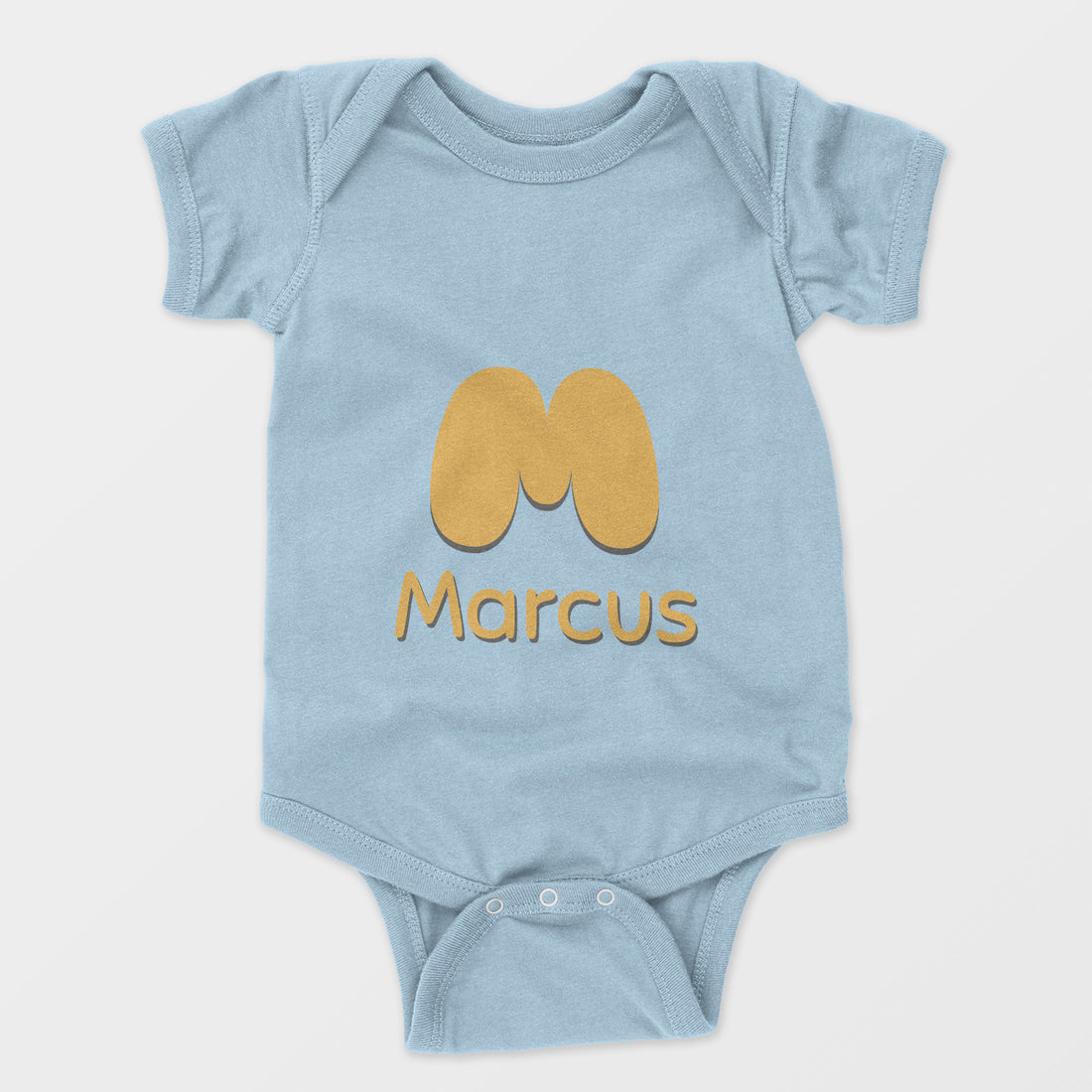 Personalized Baby Bodysuit Onesie For Newborn With Name And Initial