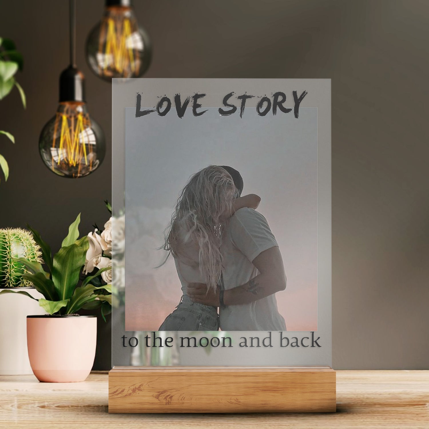 Personalized Transparent Plaque with Photo and Text
