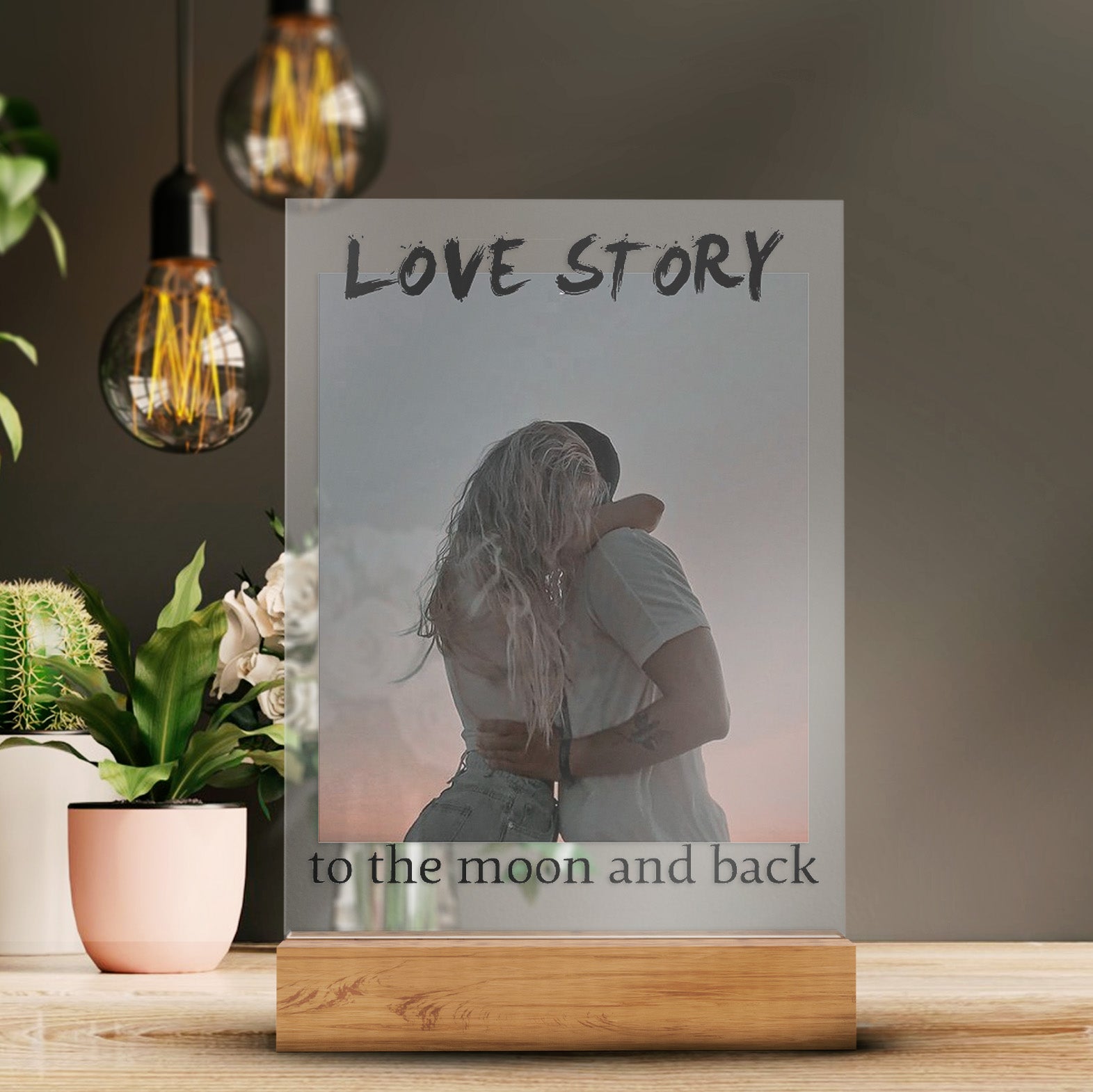 Personalized Transparent Plaque with Photo and Text