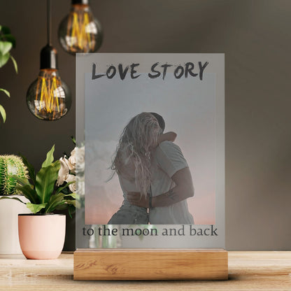 Personalized Transparent Plaque with Photo and Text