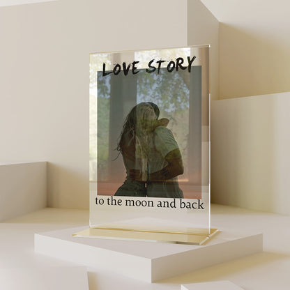 Personalized Transparent Plaque with Photo and Text