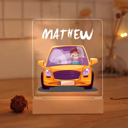 Personalized LED Car Lamp Kids Night Light With Name